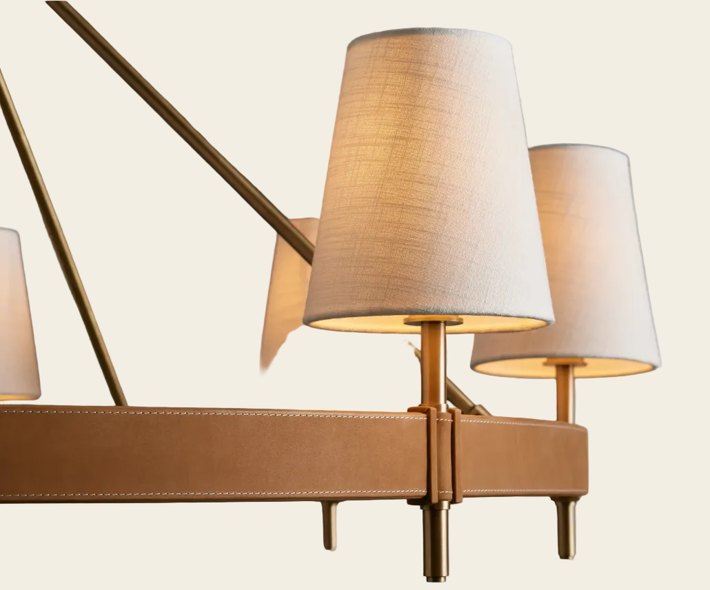 ARDEN LUXE LEATHER-BAND CHANDELIER