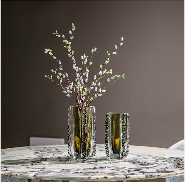 CELESTIA BEADED GLASS VASE