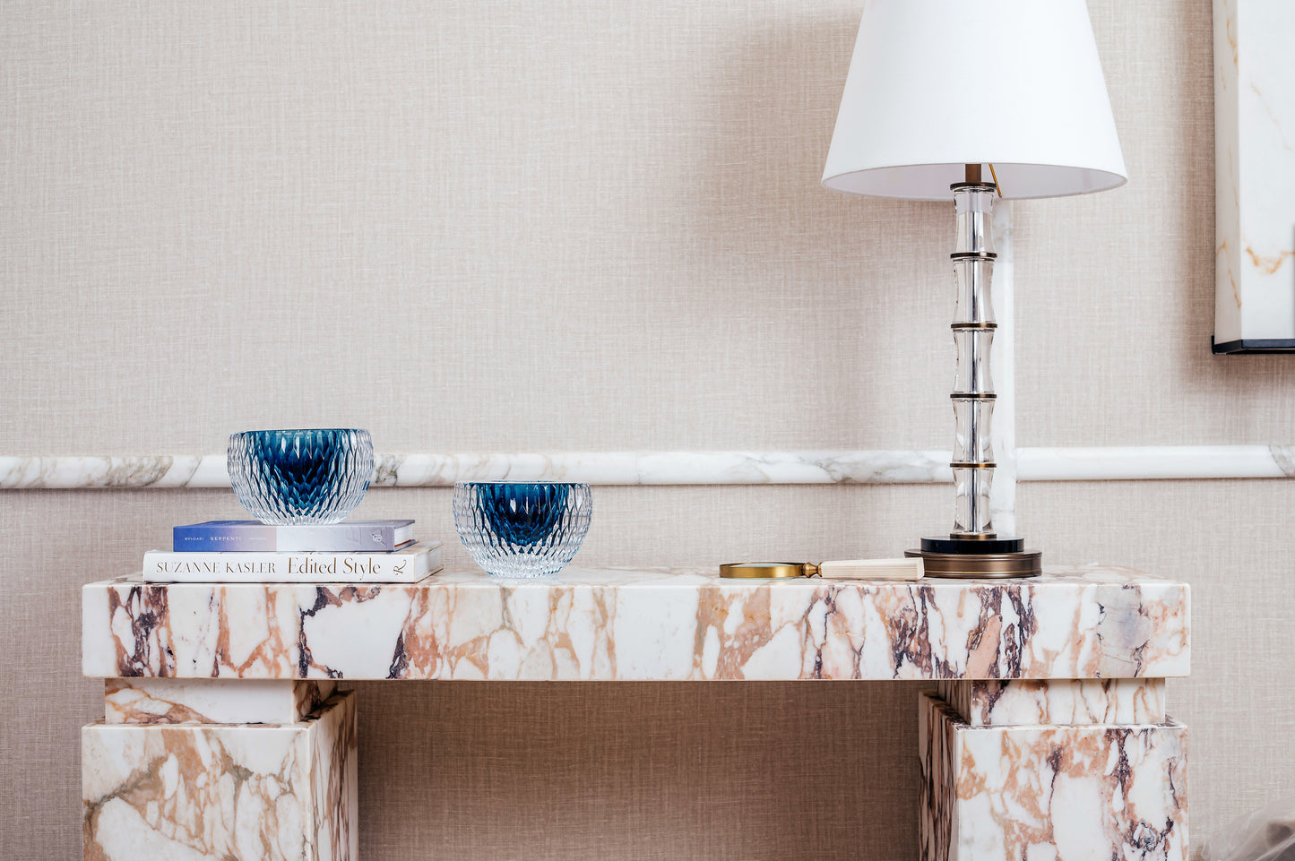 GLACIAL CUT BOWL AZURE