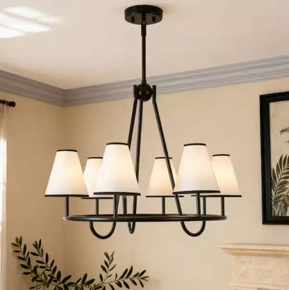 AERO BLACK FRAME CHANDELIER