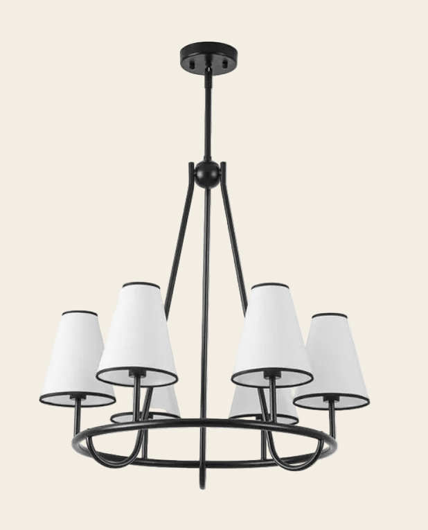 AERO BLACK FRAME CHANDELIER