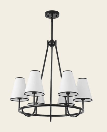 AERO BLACK FRAME CHANDELIER