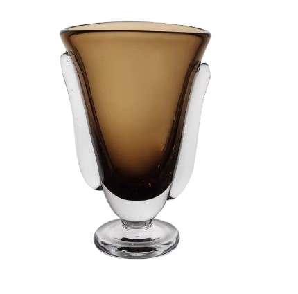 AMBER CREST GLASS VASE