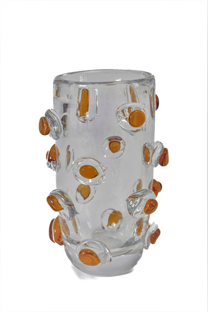 AMBER ORB MURANO VASE