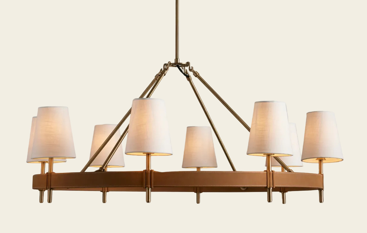 ARDEN LUXE LEATHER-BAND CHANDELIER