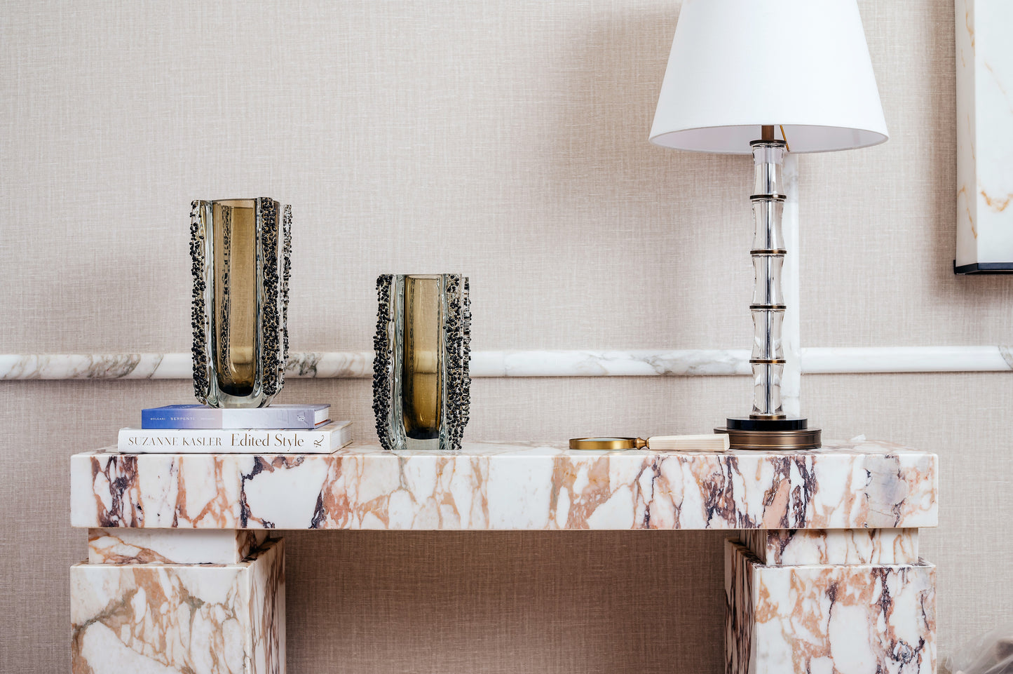 CELESTIA BEADED GLASS VASE