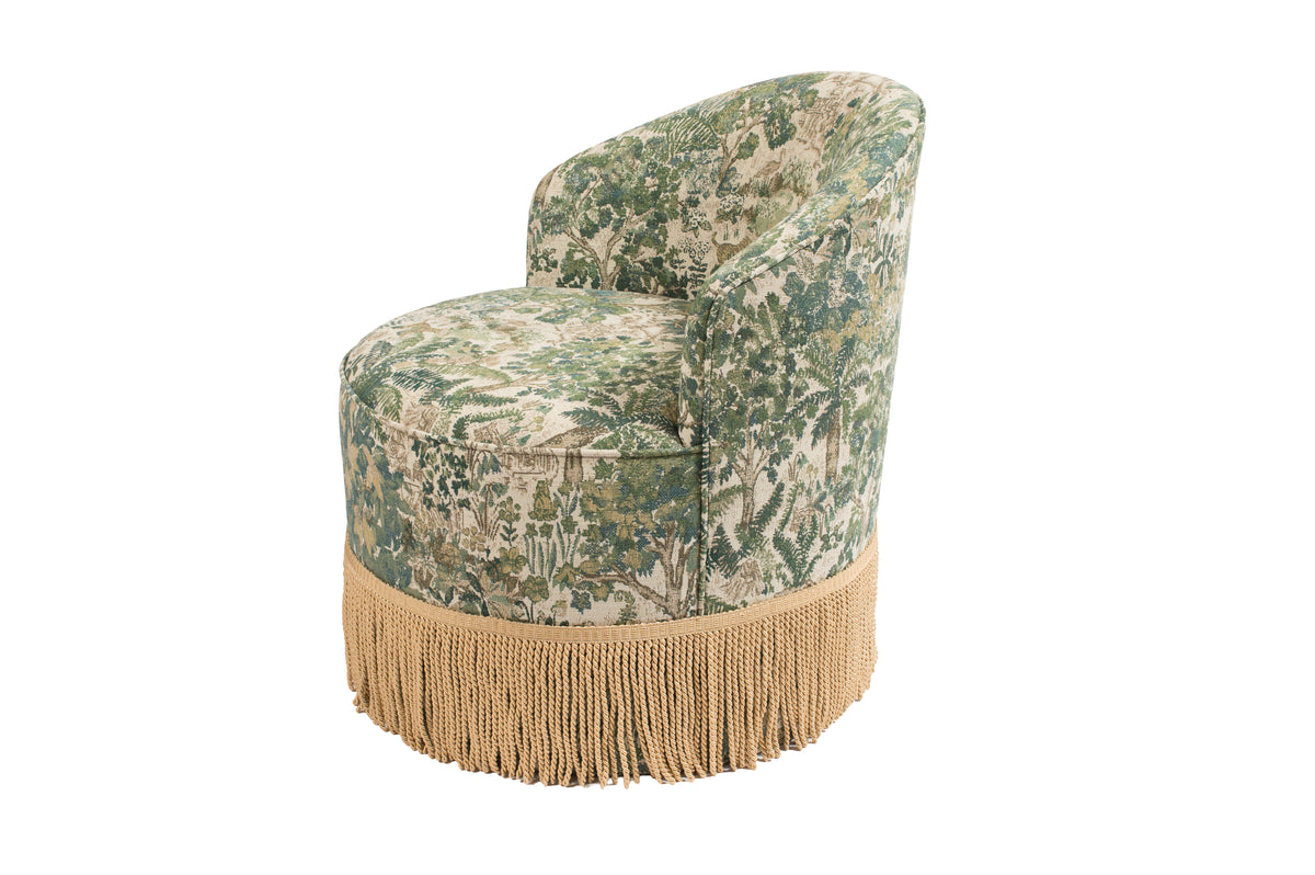 Verdant Tapestry Accent Chair