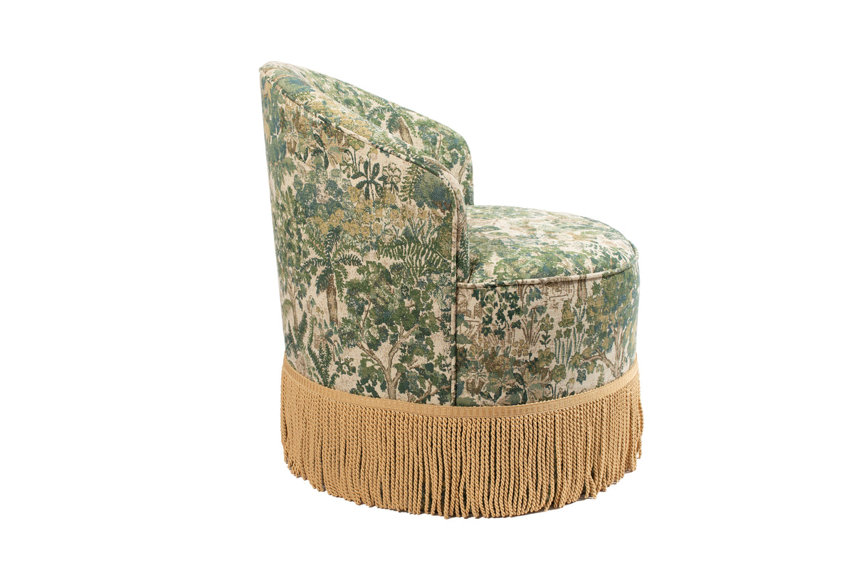 Verdant Tapestry Accent Chair