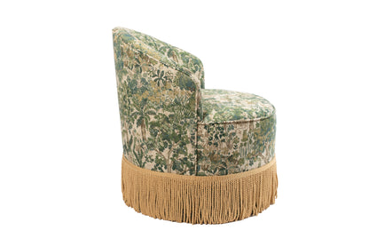 Verdant Tapestry Accent Chair