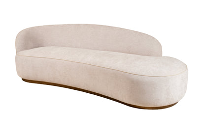 Curved Upholstered Chaise Sofa