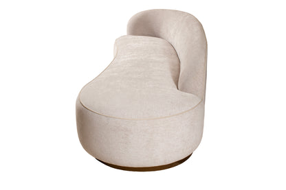 Curved Upholstered Chaise Sofa