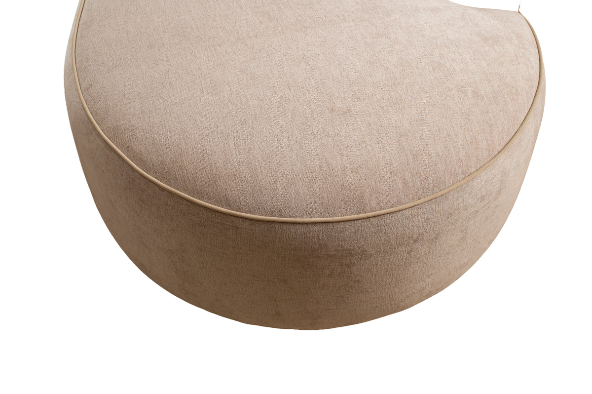 Curved Upholstered Chaise Sofa