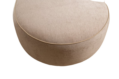 Curved Upholstered Chaise Sofa