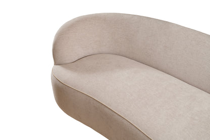 Curved Upholstered Chaise Sofa