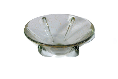 ELEGANT CRACKLE GLASS BOWL