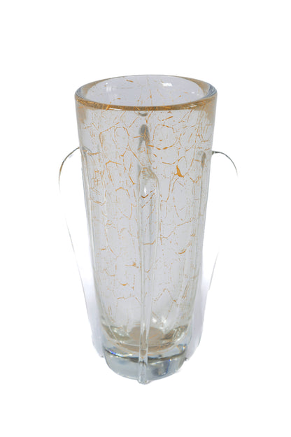 ELEGANT CRYSTAL CRACKLE VASE