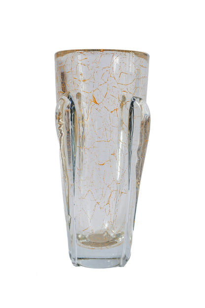 ELEGANT CRYSTAL CRACKLE VASE