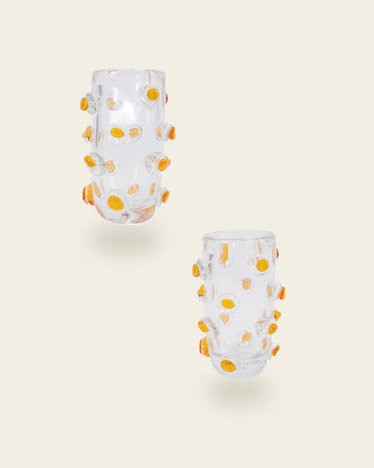 AMBER ORB MURANO VASE