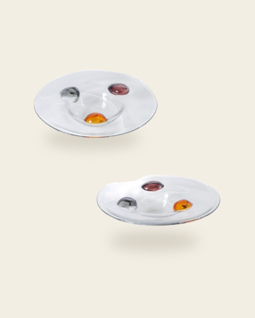 AURORA DROPS GLASS PLATE