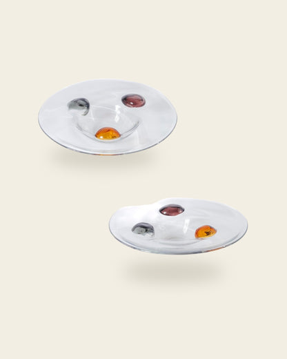 AURORA DROPS GLASS PLATE