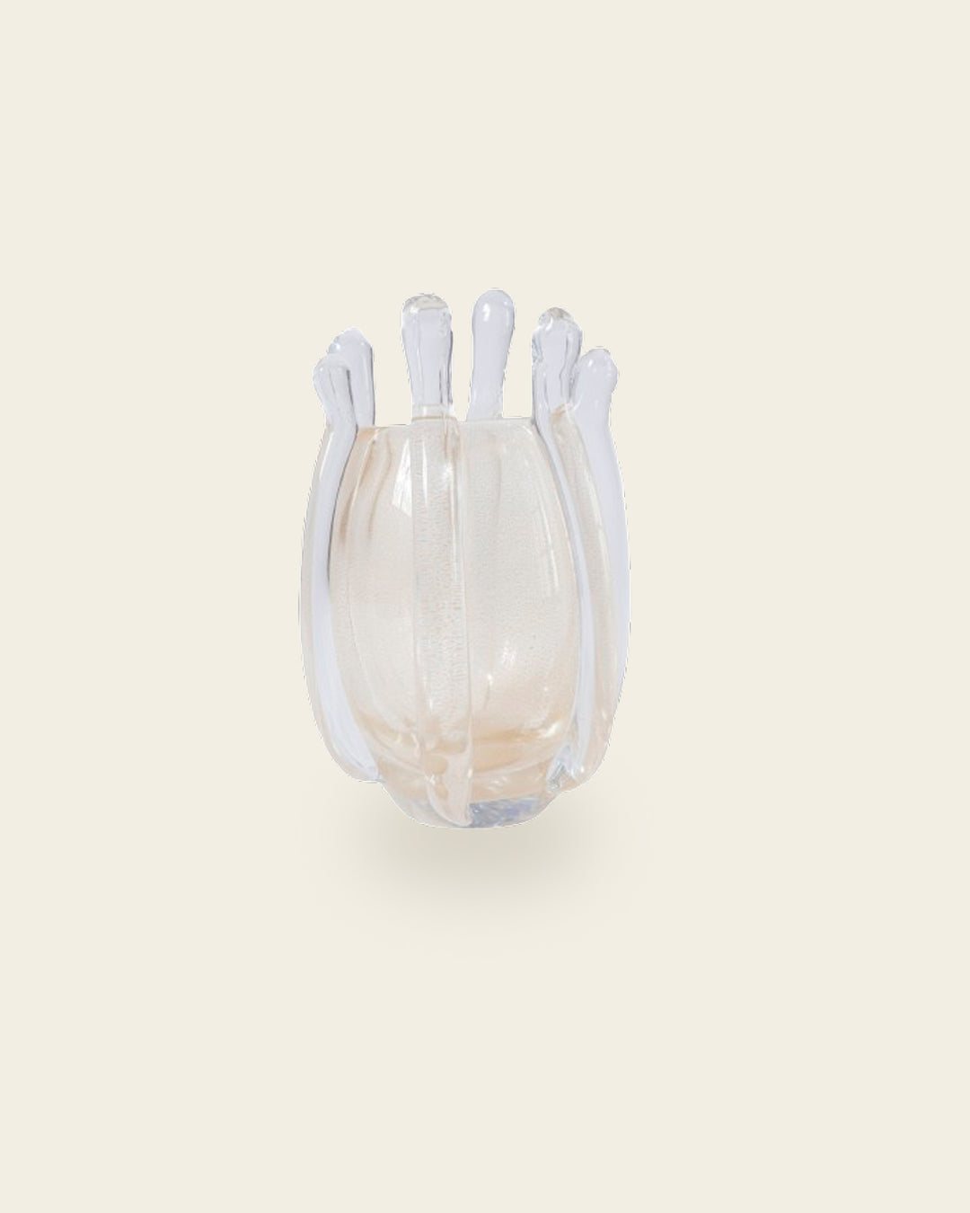 CROWN CREST BLOOM GLASS VASE