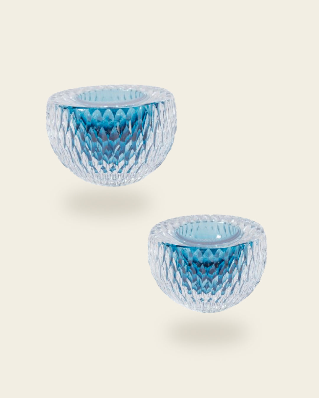 GLACIAL CUT BOWL AZURE