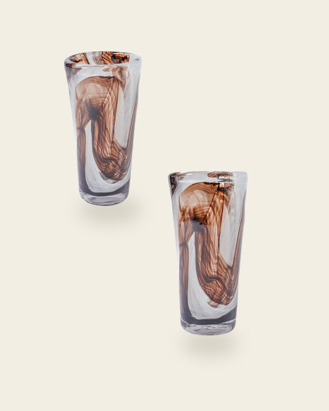 MARBLED ART GLASS VASE