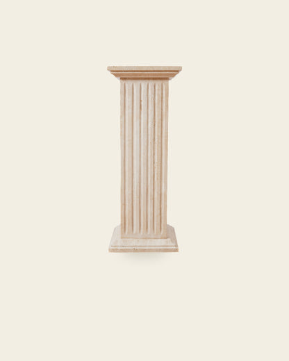 FLUTED MARBLE PEDESTAL