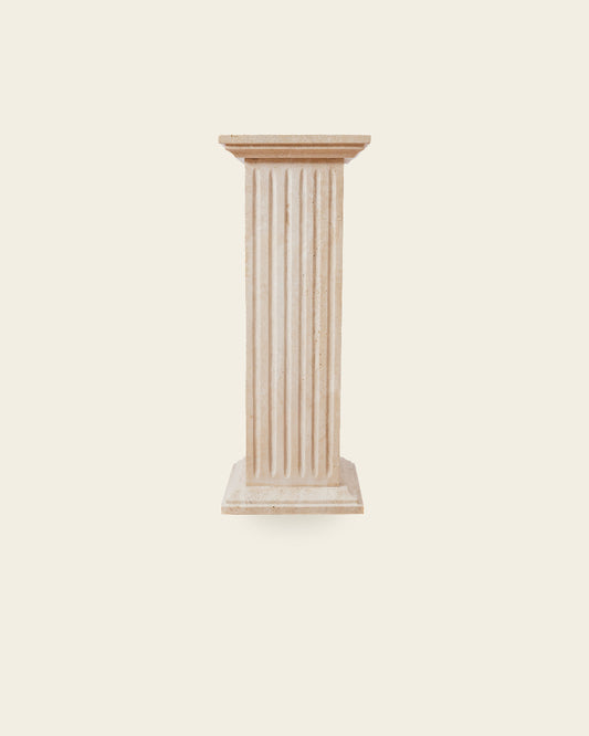 FLUTED MARBLE PEDESTAL