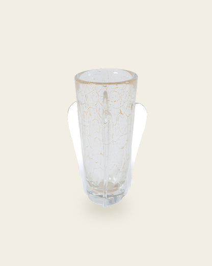 ELEGANT CRYSTAL CRACKLE VASE