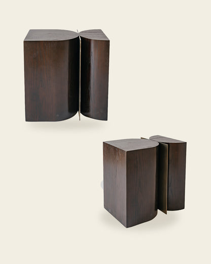 ARCUS TWIN WOOD BOOKENDS