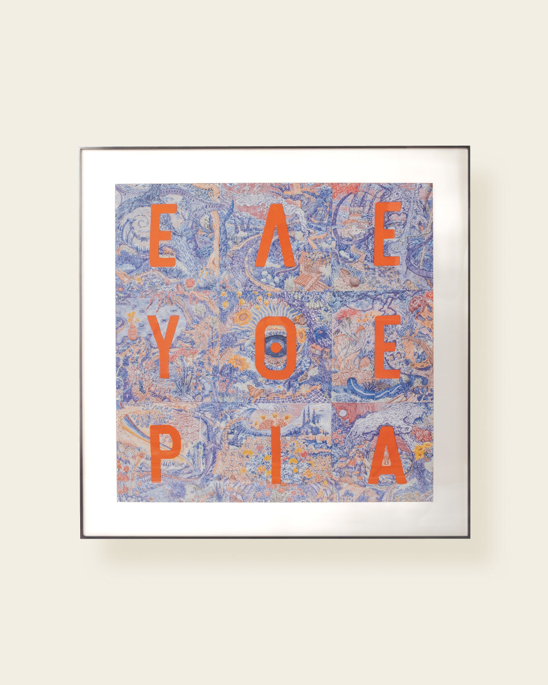 LETTERED LANDSCAPE PRINT