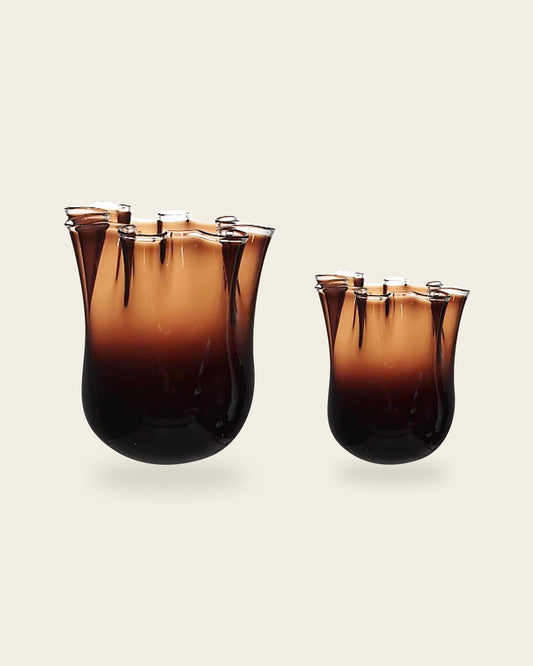 VELORA SMOKE GLASS VASE
