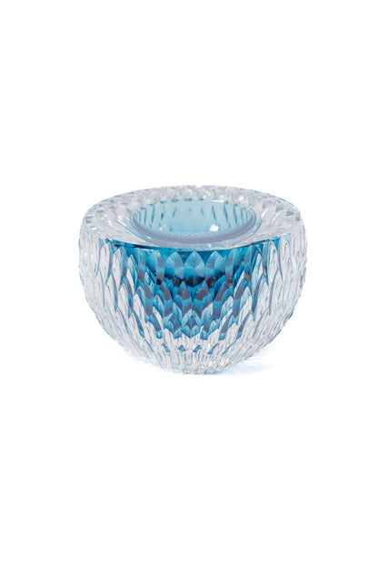 GLACIAL CUT BOWL AZURE