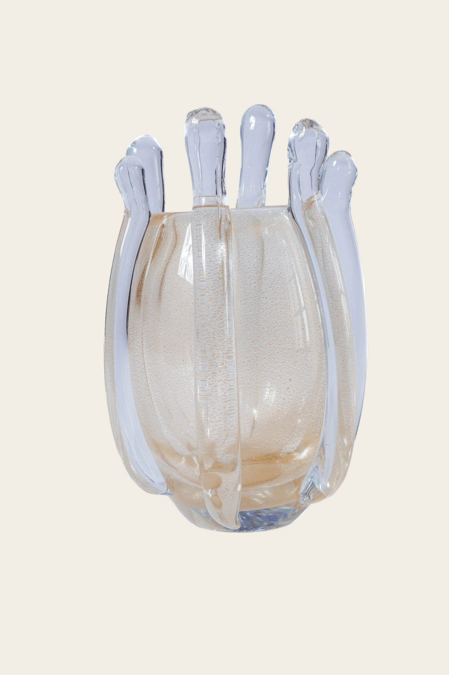 CROWN CREST BLOOM GLASS VASE