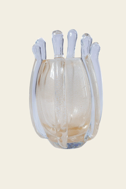 CROWN CREST BLOOM GLASS VASE