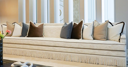 IVORY FRINGE SOFA