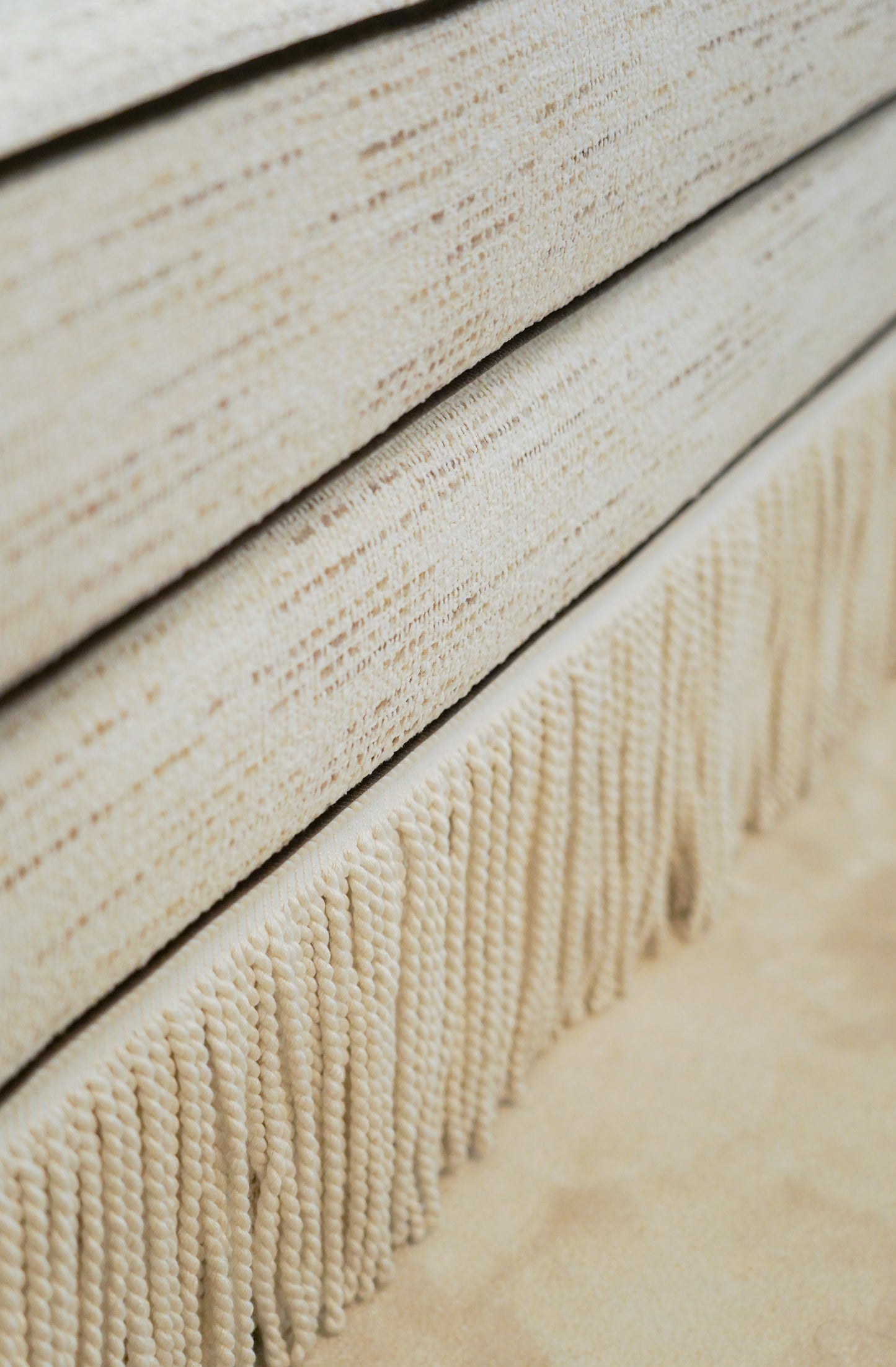 IVORY FRINGE SOFA