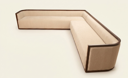Modern L-Shape Upholstered Sectional Sofa with Wood Frame
