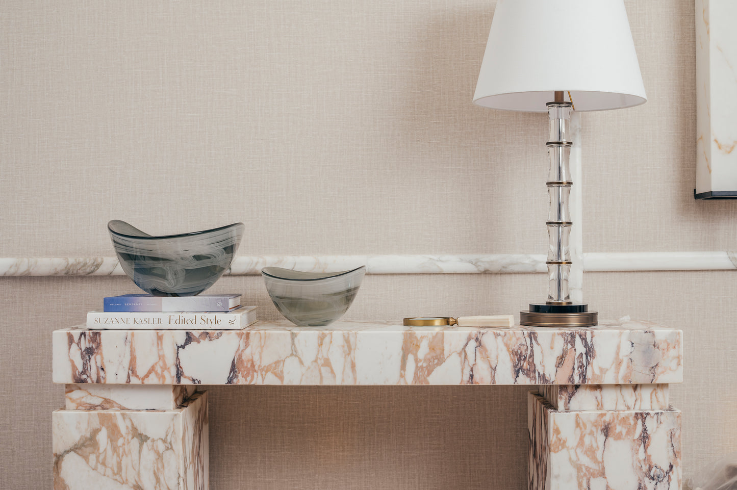 LUNA SWIRL GLASS BOWL