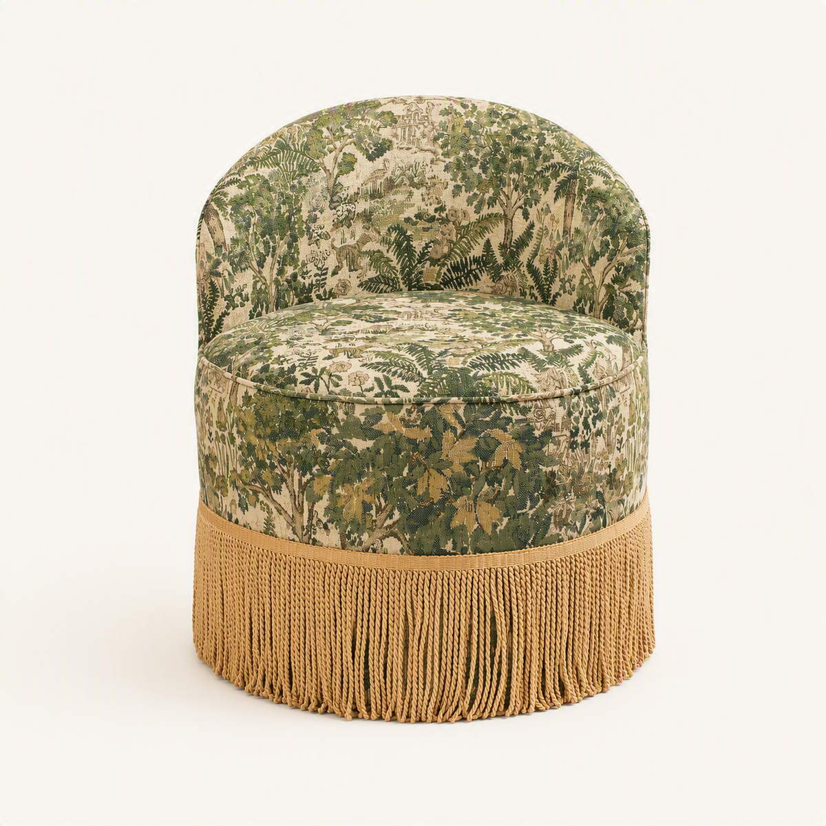 Verdant Tapestry Accent Chair