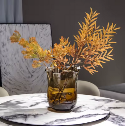 VELORA SMOKE GLASS VASE