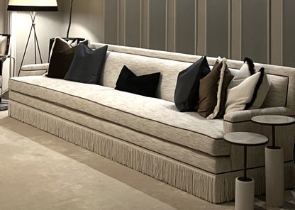IVORY FRINGE SOFA