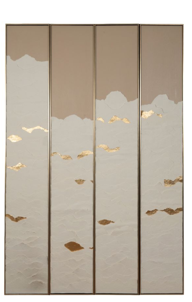 Ethereal Horizon Gold Leaf Wall Art